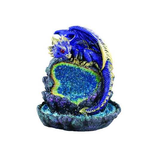 Baby Dragon Backflow Burner with LED 6 inch Blue
