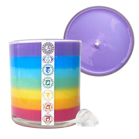 Layered Chakra Candle Jar