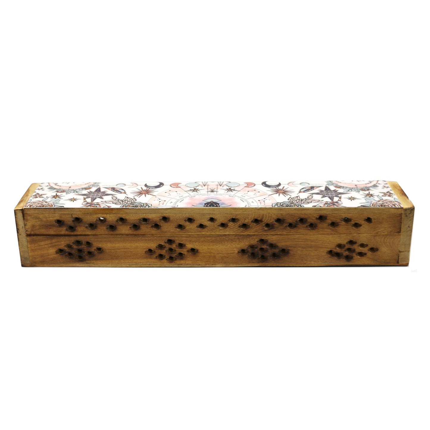 Wooden Incense Burner Box - Celestial Pink