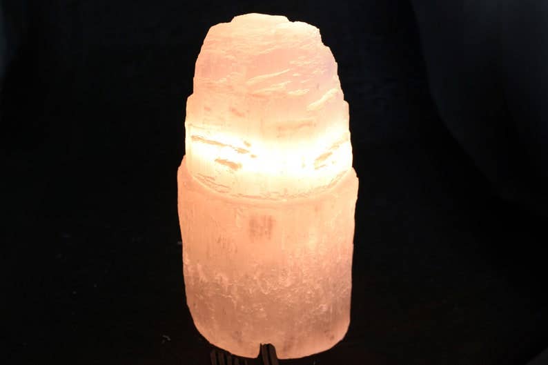 6 Inch Selenite Tower Skyscraper Crystal Lamp