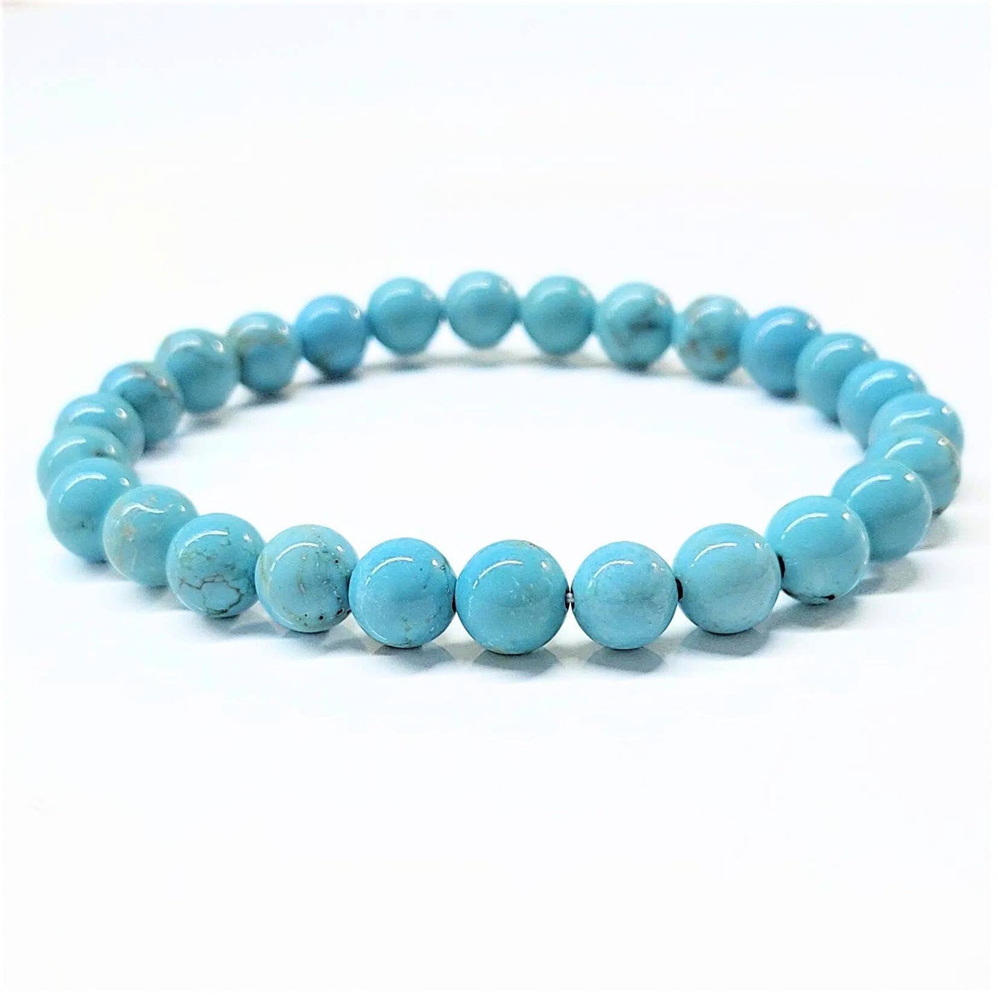 Blue Howlite Beaded Bracelet 8mm