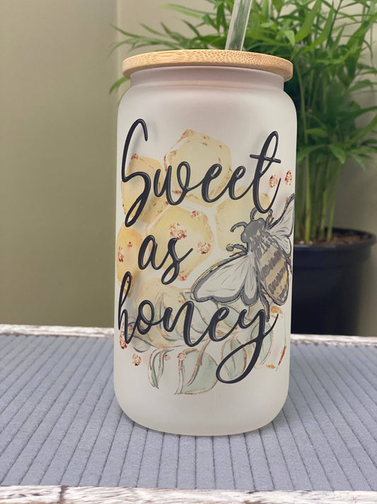 Sweet as Honey-can Style Glass Drinkware