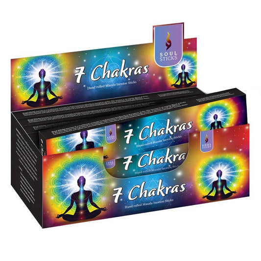 Soul Sticks 7 Chakras 12 Pack Natural Incense Sticks