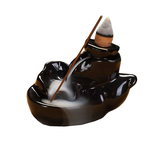 Paradise Ceramic Backflow Incense Cone and Stick Burner