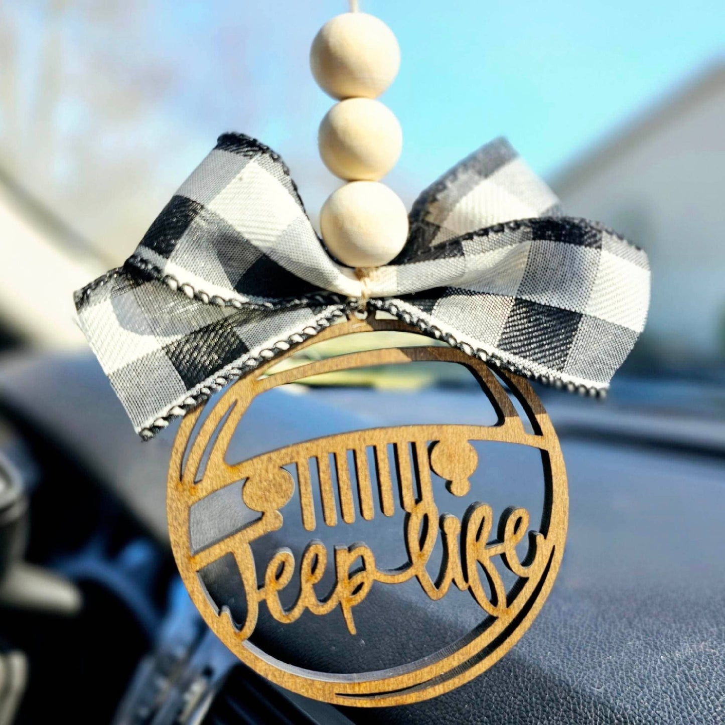 Jeep Life Car Charm Ornament Auto Jewelry- Father's Day Gift