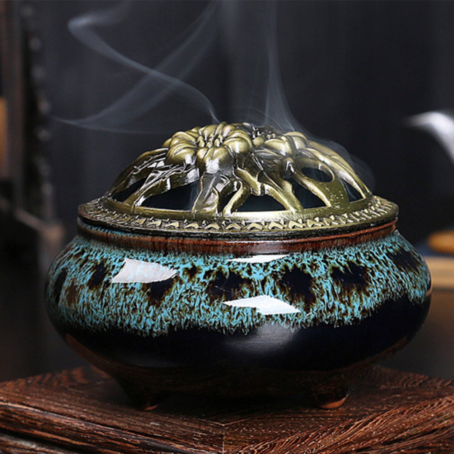 Blue Incense Cone Burner 3" Bowl