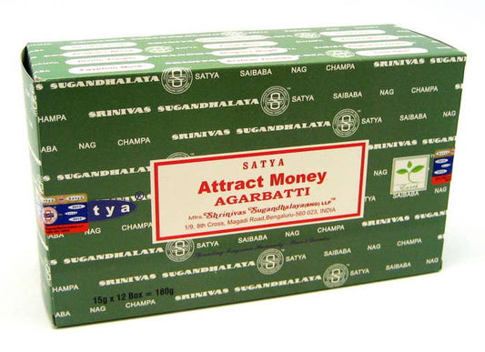 Attract Money Satya Incense Sticks 1 Box 15 Gram Pack
