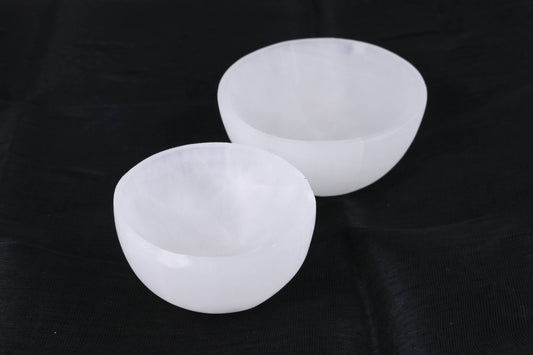 3" Selenite Smudge Bowl & Crystal Charging from Morocco