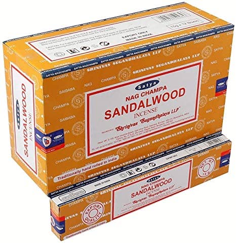 Golden Sandalwood Satya Incense Sticks One 15 Gram Pack