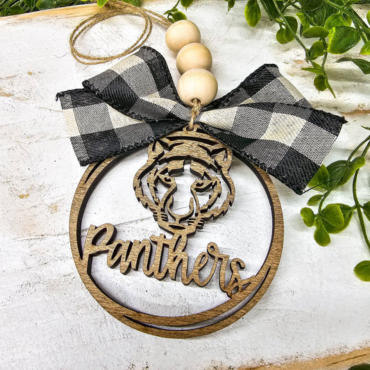 Panthers School Spirit Mascot Car Charm Ornament Jewelry